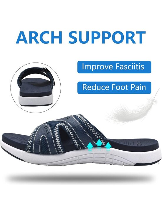 Men\'s Blue Sport Recovery Sandals Plantar Fasciitis Soft Cushion Lightweight main image 6